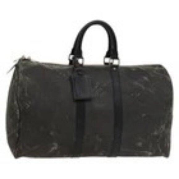 LOUIS VUITTON Damier Carbon Keepall 45 Boston Bag Black N41415 LV Auth sw1210 - Picture 1 of 16